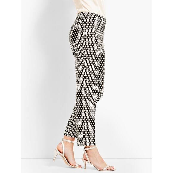Talbots Black and White Houndstooth Ankle Pants - Picture 1 of 10